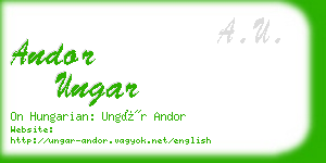 andor ungar business card